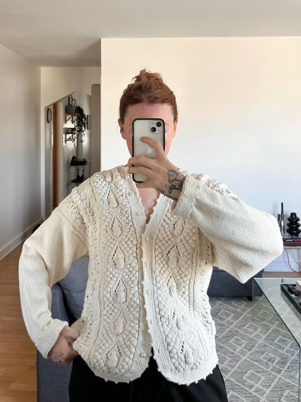 vintage 90’s handknit cardigan